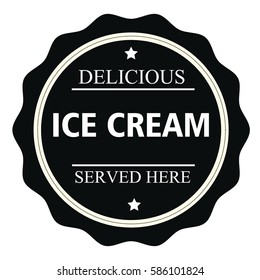 Delicious ice cream stamp.Sign.Seal.Logo