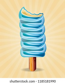 delicious ice cream in stick