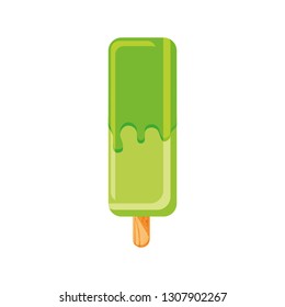 delicious ice cream in stick