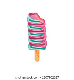 delicious ice cream in stick