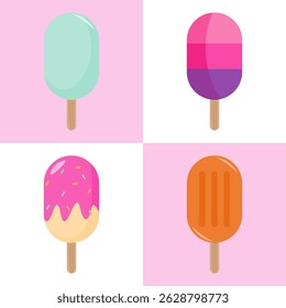delicious Ice Cream Stick Vector Vector Art and Graphics