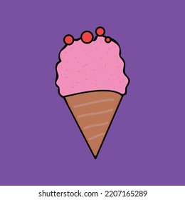 delicious ice cream vector art