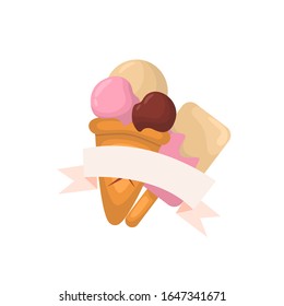 delicious ice cream vector design