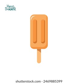 delicious ice cream vector illustration. summer theme