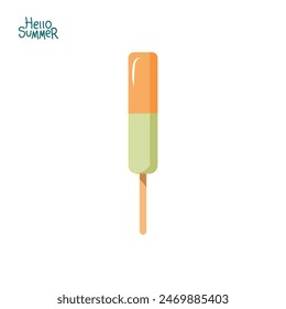 delicious ice cream vector illustration. summer theme