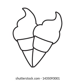 delicious ice creams in cone