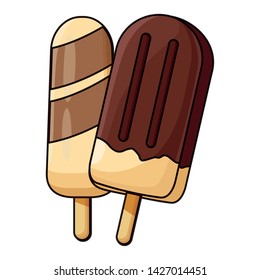 delicious ice lolly icon cartoon  vector illustration graphic design
