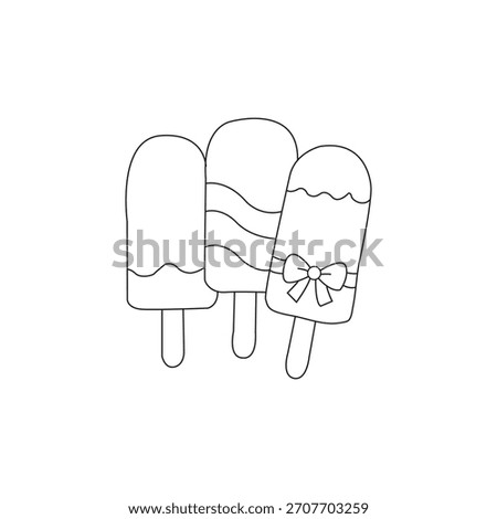 Delicious ice lolly icon vector illustration, perfect for summer designs, dessert menus, kids’ treats, frozen snack branding, food apps, and fun colorful graphic projects.