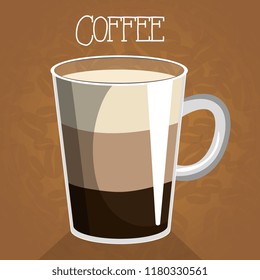 delicious iced coffee in cup