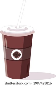 Delicioso arte vector de café helado