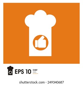delicious icon with chef hat