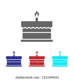 Delicious icon vector, brithday sign
