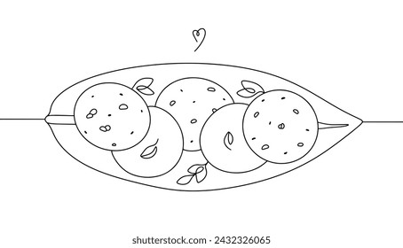 Delicious idli flatbreads on a banana leaf. Beautiful presentation of a traditional Indian dish. Vector illustration. Images produced without the use of any form of AI software at any stage. 