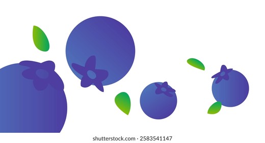 A delicious illustration of fresh blueberries, showcasing their vibrant blue color and perfectly round shape, making them irresistibly tempting.