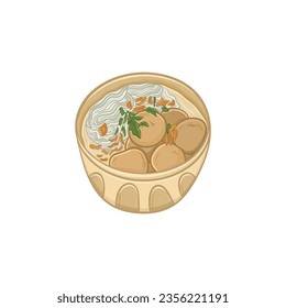 Delicious Indonesian Food Illustration Vector