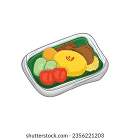 Delicious Indonesian Food Illustration Vector