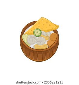 Delicious Indonesian Food Illustration Vector