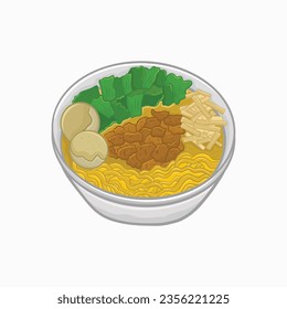 Delicious Indonesian Food Illustration Vector