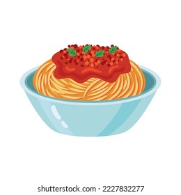 delicious italian Bolognese spaghetti icon