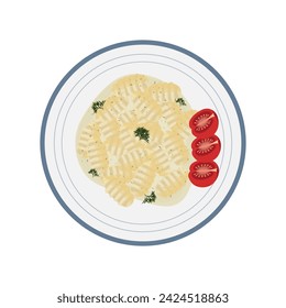 Delicious italian gnocchi vector illustration logo