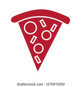 delicious italian pizza fast food icon vector illustration design