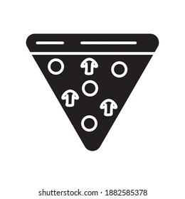 delicious italian pizza fast food silhouette style icon vector illustration design