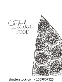 delicious italian pizza isolated icon