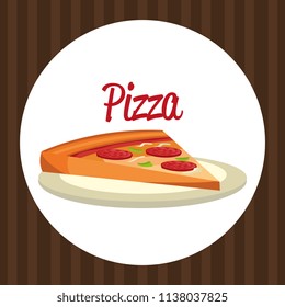 delicious italian pizza portion