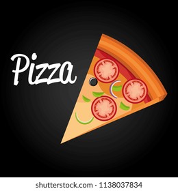 delicious italian pizza portion