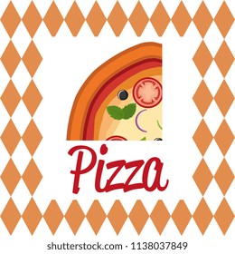 delicious italian pizza portion