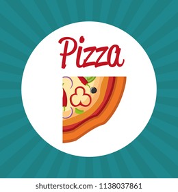 delicious italian pizza portion