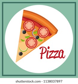 delicious italian pizza portion
