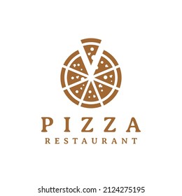 delicious italian pizza slice logo design