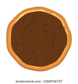 Deliciosos pasteles Jaffa. Galletas cubiertas de chocolate negro. Vector de ilustración