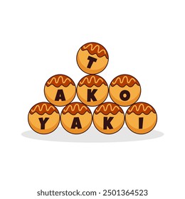 Delicious japanese takoyaki logo vector. Japanese specialty food