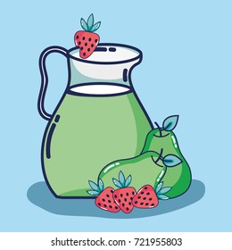 delicious jar juice beverage to refresh