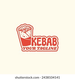 Delicious Kebab logo vector, shawarma, juicy,