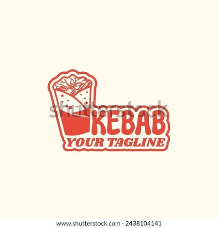Delicious Kebab logo vector, shawarma, juicy,
