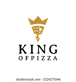 delicious king of pizza logo design