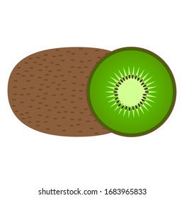 Delicious kiwi fruit icon. Vector illustration