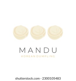 Delicious korean dumpling Mandu Illustration logo