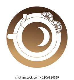 delicious lemon tea cup icon