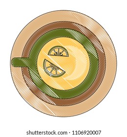 delicious lemon tea cup icon