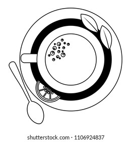 delicious lemon tea cup icon