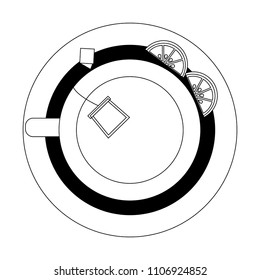 delicious lemon tea cup icon