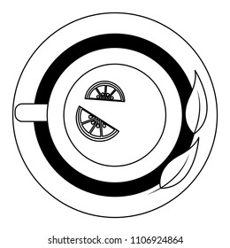 delicious lemon tea cup icon