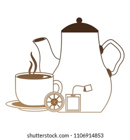 delicious lemon tea set icons