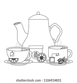 delicious lemon tea set icons