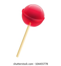 Delicious LollyPop, Isolated On White Background, Vector Illustration