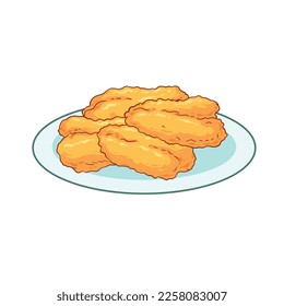 delicious looking fried banana illustration.